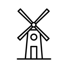 Windmill Vector Icon