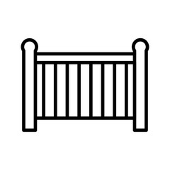 Baby Cot Vector Icon