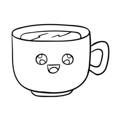 Hand drawing style of tea vector. it is suitable for food and drink icon, sign or symbol.