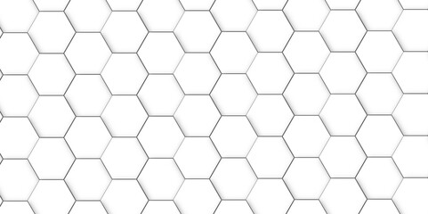 abstract seamless white hexonal swirly marble pattern background. hexagonal geometric hexagon print texture background banner panorama. shadow illustration. Hexagon shelf for mock up of copy space.