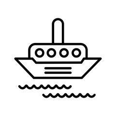 Steamship Vector Icon