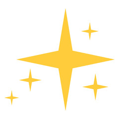 Shiny sparks silhouettes isolated on white background.