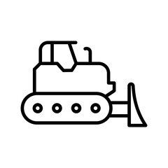 Bulldozer Vector Icon