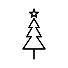 Fototapeta premium Christmas Tree Vector Icon