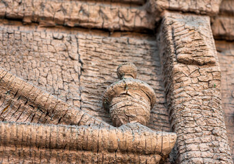 old vintage wood decor close up