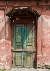 old abandoned house in Ukraine Donbass Donetsk