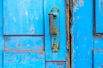 old vintage wooden door close up