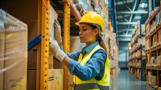 Logistikzentrum, Logistikzentrum mit Kartons