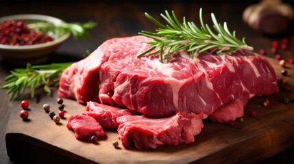 fresh raw meat beef for sirloin steak 