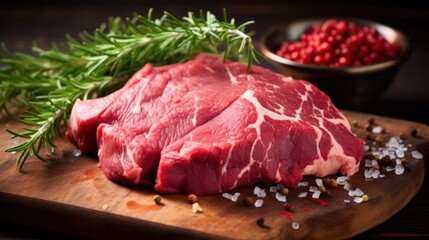  fresh raw meat beef for sirloin steak 
