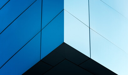 optical effect perspective geometry blue surface cube