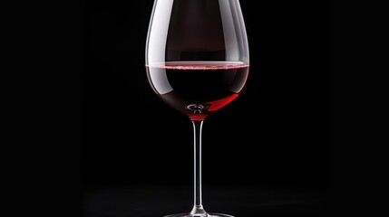  Glass of red wine isolated on white background. 