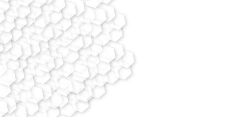 Abstract White Hexagonal Background. Luxury White Pattern. Vector Illustration.abstract honeycomb technology mosaic white background. geometric mesh cell texture.Abstract honeycomb background.	