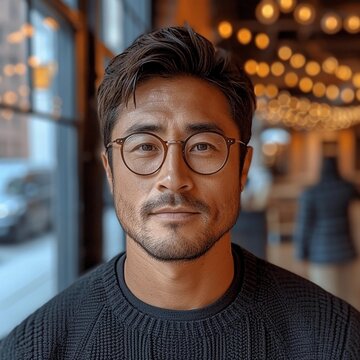 portrait of a handsom asian man