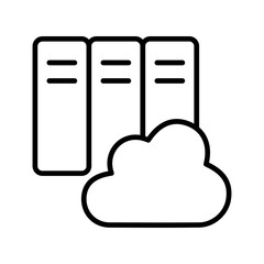 cloud computing Library Vector Icon 
