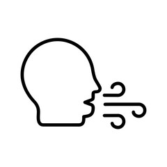 head silhouette with mark