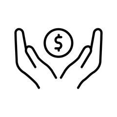 hand holding a symbol of peace