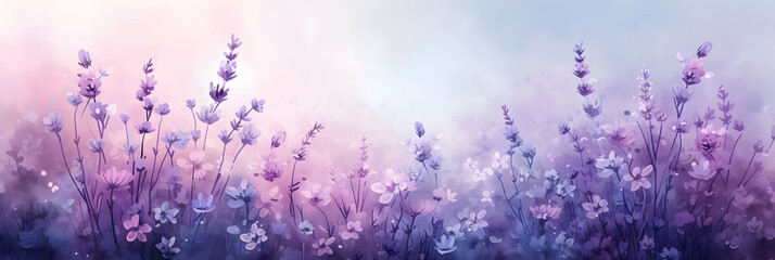 Lavender background, pastel purple colors small flowers