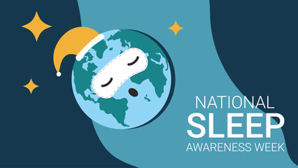 National sleep awareness week banner. Vector illustration