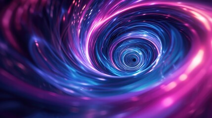 blue abstract spiral, dark violet and light purple