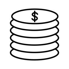 Stack of Coins Vector Icon
