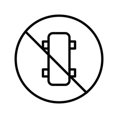No Skating Vector Icon