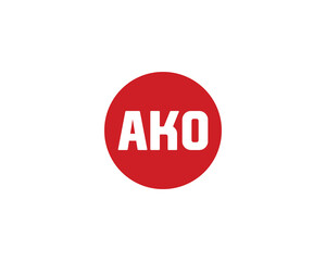 AKO logo design vector template