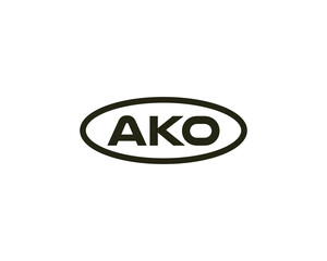 AKO logo design vector template