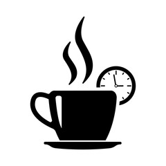 Coffee time icon. Morning coffee isolated on background