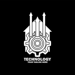 Abstract Initial Logo. color White isolated on Black Background. Technology Branding Logos. Flat Vector Logo Design Template Element icon.