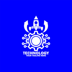 Abstract Initial Logo.White color  isolated on Blue  Background. Technology  Branding Logos. Flat Vector Logo Design Template Element icon.