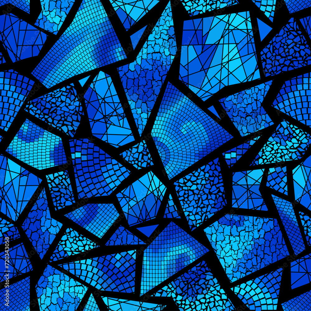 Fototapete vector seamless mosaic tile pattern. ceramic tiles background. vector pattern