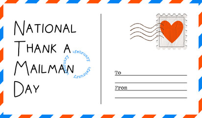 Design for National Thank a Mailman day.
