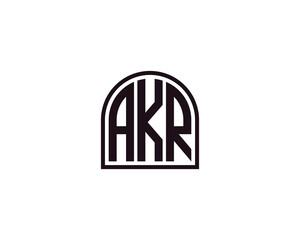 AKR logo design vector template