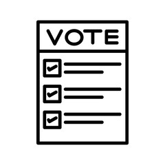 Ballot Paper Vector Icon