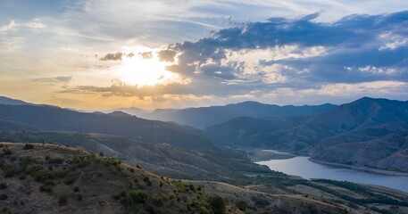 Mountains in the morning