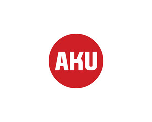 AKU logo design vector template