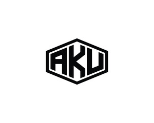 AKU logo design vector template