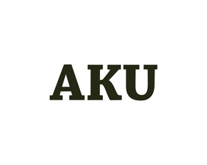 AKU logo design vector template