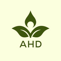 AHD Letter logo design template vector. AHD Business abstract connection vector logo. AHD icon circle logotype.
