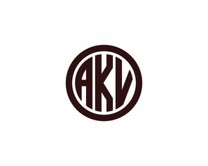 AKV logo design vector template