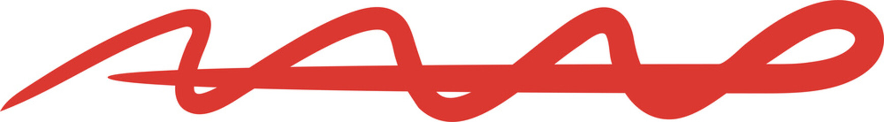 Red Hand Drawn Underline
