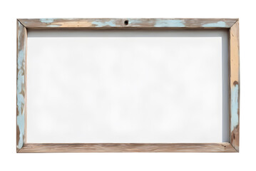 Fototapeta premium Wooden sign clean blank screen isolated PNG