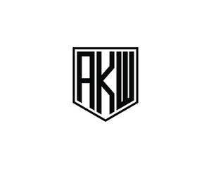 AKW logo design vector template