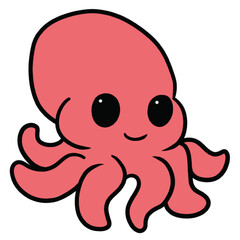 Cute Cartoon Octopus