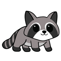 Cute Cartoon Raccoon
