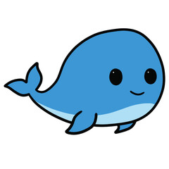 Cute Cartoon Whale