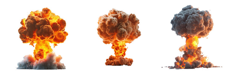 Explosion border isolated on transparent background