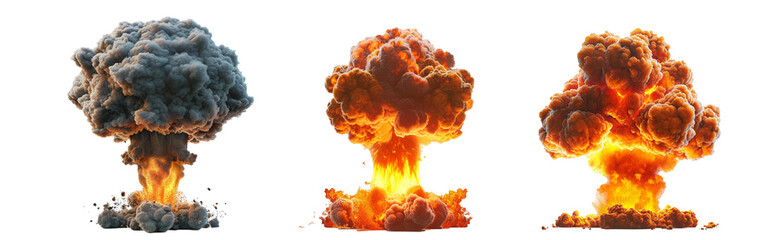 Explosion border isolated on transparent background