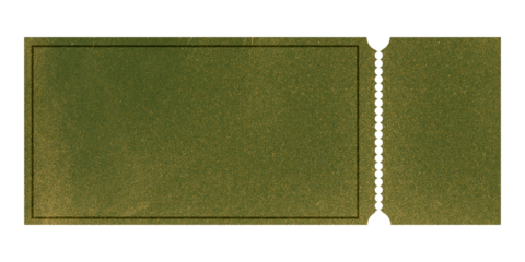 Cardboard ticket with tear-off part on isolated background